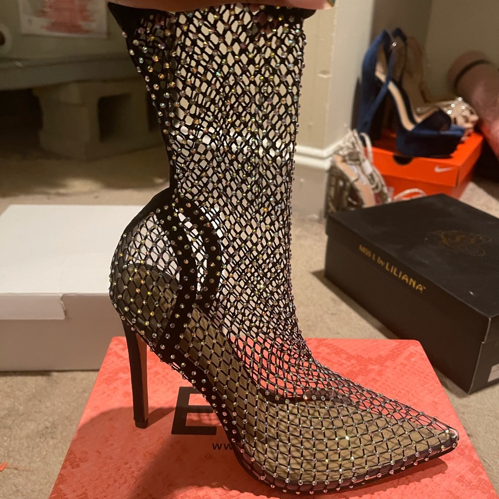 Fishnet heels